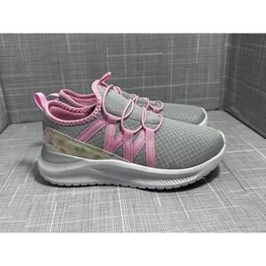 BCG Girls Super Charge TD Sneakers Size 1 Gray Pink Preowned